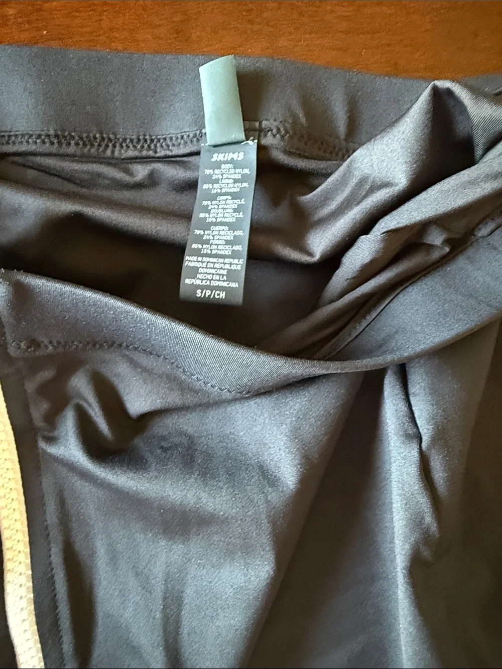 SKIMS Black swim Zip-Front Mini Skirt